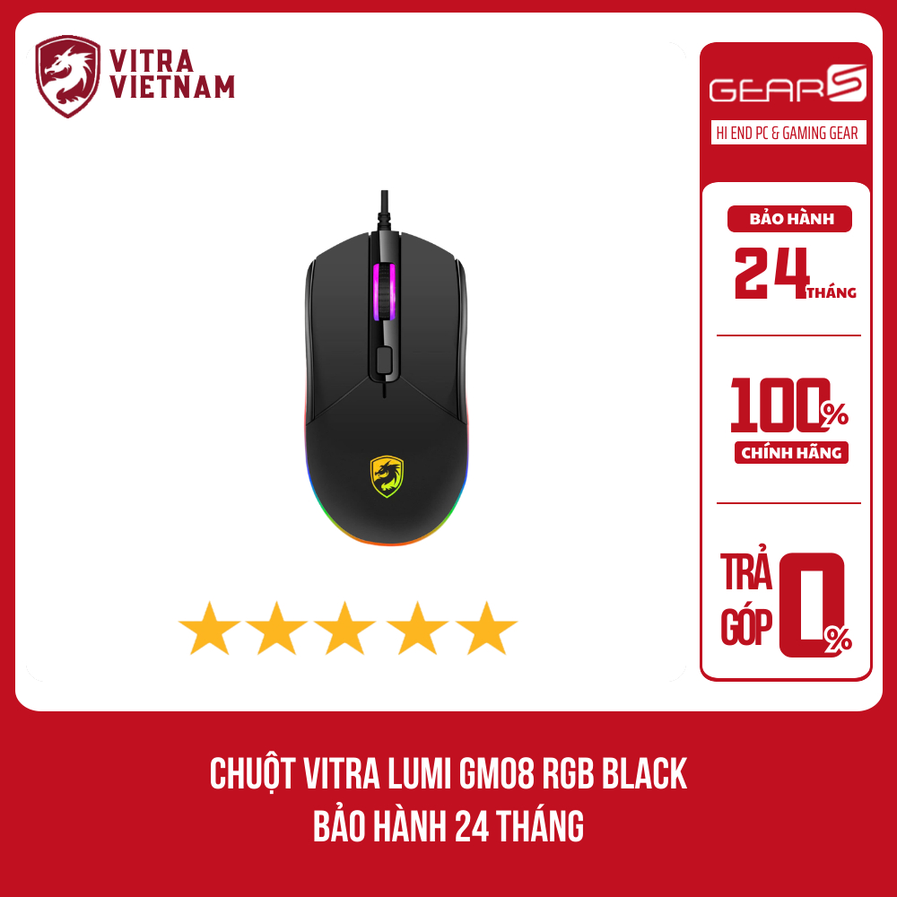[Full Vat] Chuột VITRA Game Lumi GM08 - Bảo hành 24 Tháng