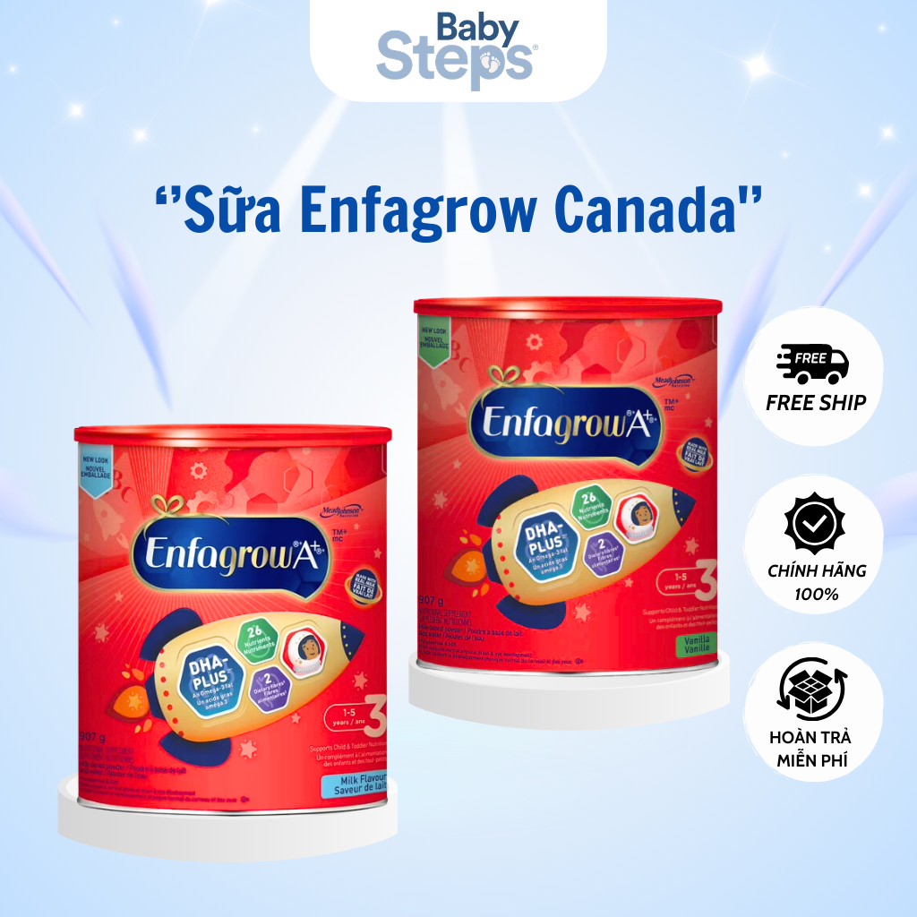 Sữa Enfagrow A+ Canada 907g DHA Plus Phát Triển Não Bộ Cho Bé 1-5 Tuổi Chính Hãng