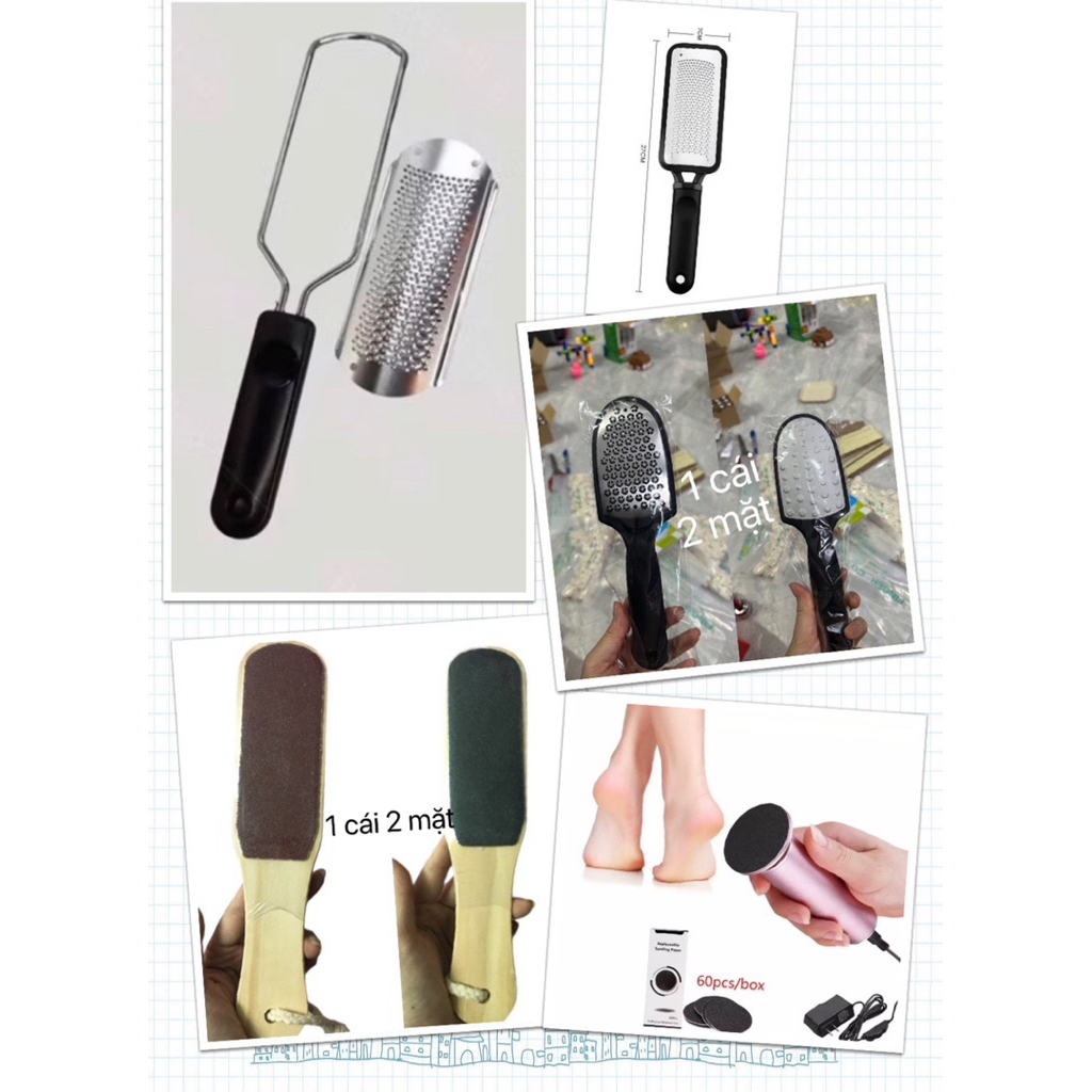 Chà gót chân các loại