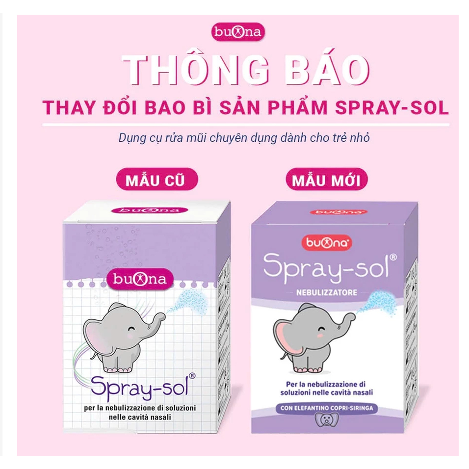 Buona Spray - Sol Buona Dụng Cụ Xịt Rửa Mũi Chuyên Dụng Cho Trẻ Em