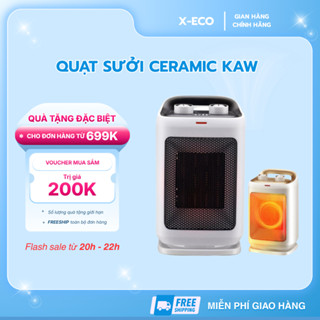 Quạt Sưởi Ceramic KAW K3000 Công Suất 1500W, Ấm Nhanh Không Khô Da, Tự Động Ngắt Điện, BH 16 Tháng
