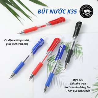 Combo 5 Bút Nước Gel K35 Đầm Chắc Bền Đẹp Không Tắc Mực, Ký Tên, Ghi Chép Trường Học, Văn Phòng,...