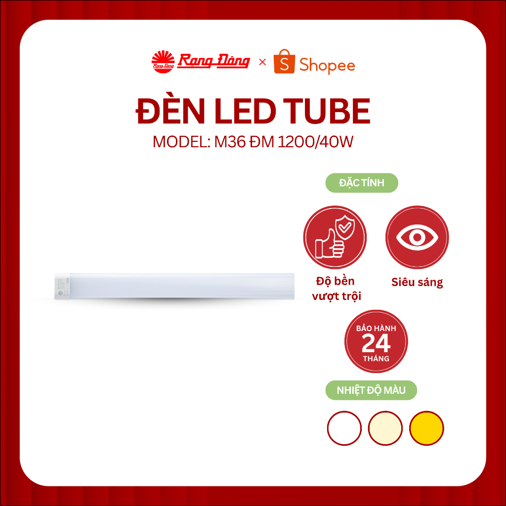 Đèn LED M36 Rạng Đông 40W đổi màu Model: M36 ĐM 1200/40W