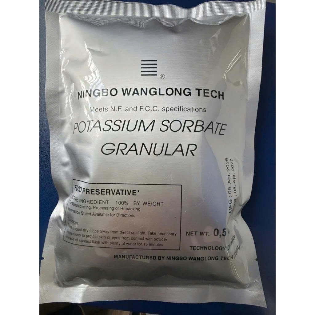 500G - PHỤ GIA THỰC PHẨM KALI SORBATE (E202) - CHẤT BẢO QUẢN THỰC PHẨM