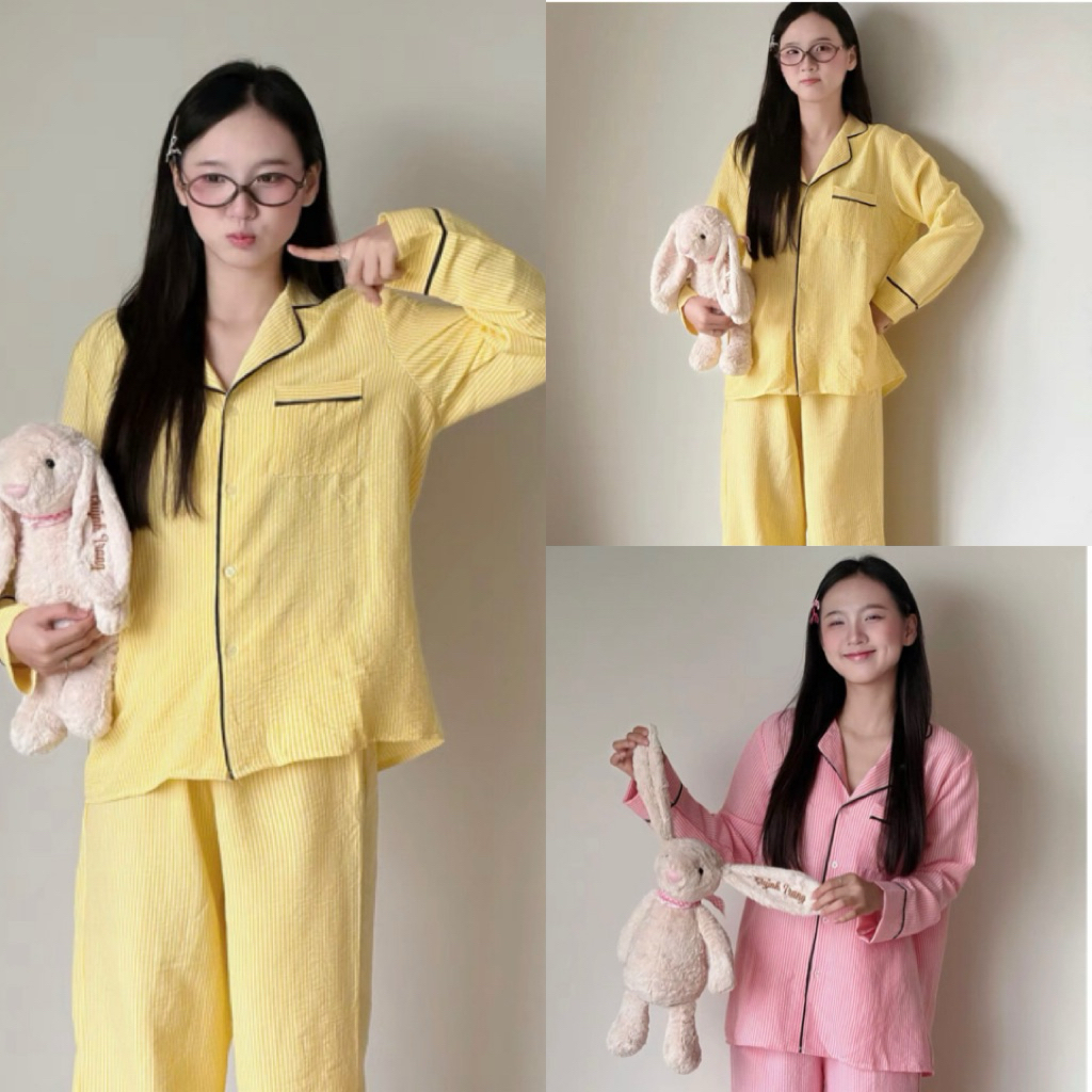 Set Bộ Ngủ Pijama Nữ , Set Bộ Ngủ Kẻ Viền