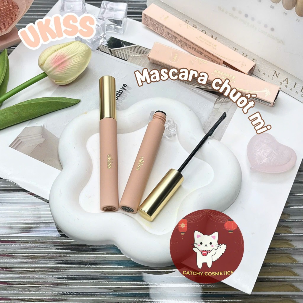 [UKISS] Mascara/Chuốt Mi Ukiss FireWorks Vỏ Cam Đầu Lược Nhỏ, FireWorks Plume Mascara, 5g