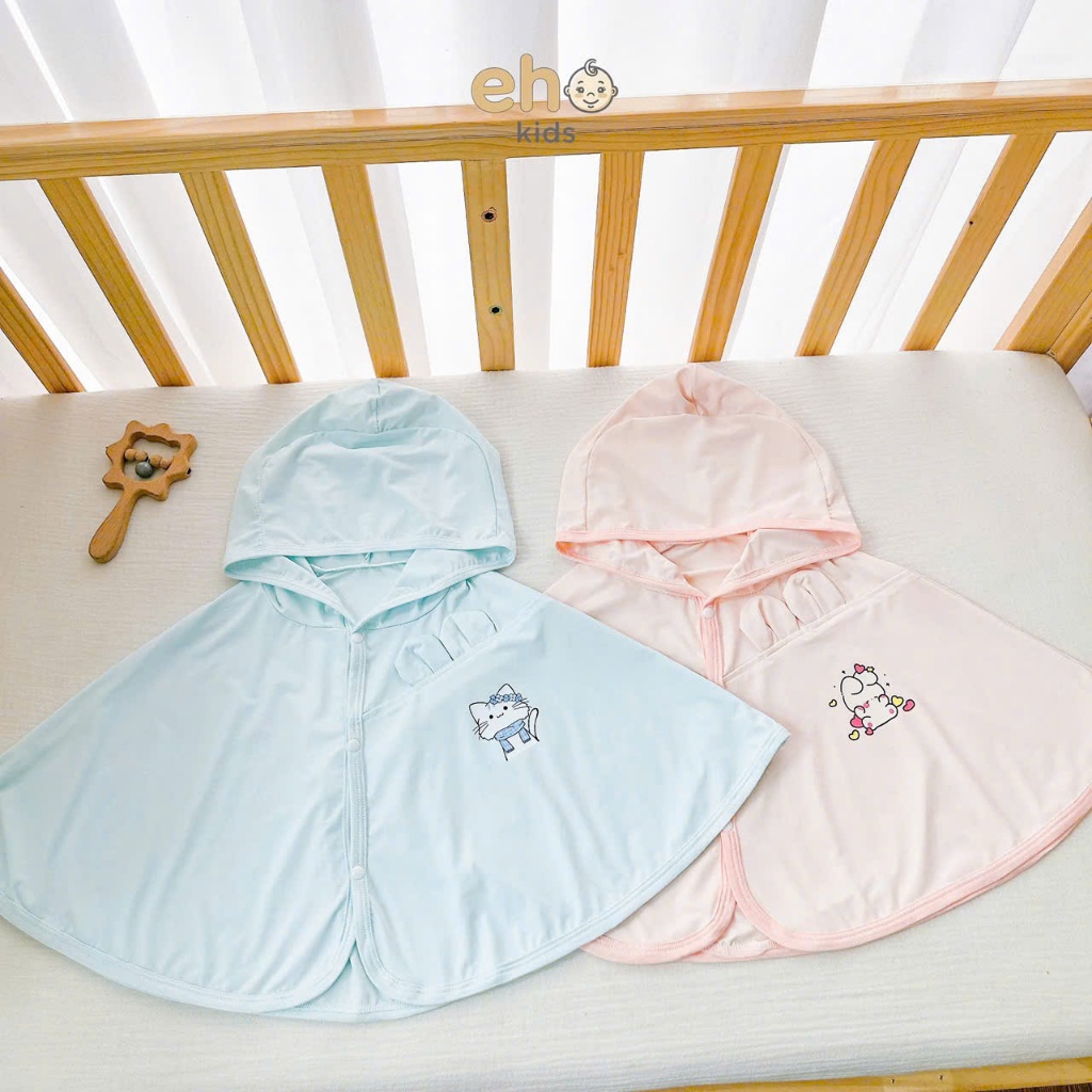 Áo Choàng Chống Nắng Gió Cho Bé 0-2 Tuổi Vải Cotton Lạnh QC Mềm Mại Và Thoáng Mát Eho Babico