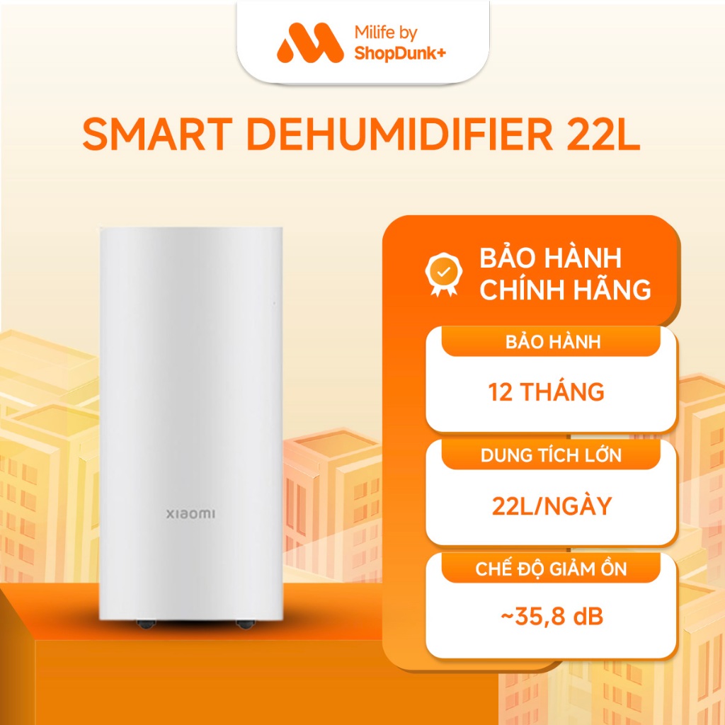 Máy Hút Ẩm Xiaomi Smart Dehumidifier 22L Chính Hãng BH 12 Tháng