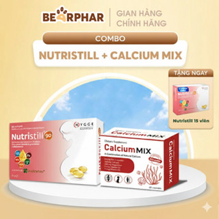 Combo Vitamin bầu Nutristil 90 + Canxi Calcium Mix - Chăm sóc sức khỏe cho Bà bầu & Mẹ sau sinh