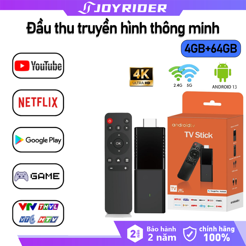 Đầu thu Android TV Box M98 mới năm 2026 độ phân giải 4K Ultra HD hỗ trợ YouTube và Netflix WiFi băng tần kép 4G+64G