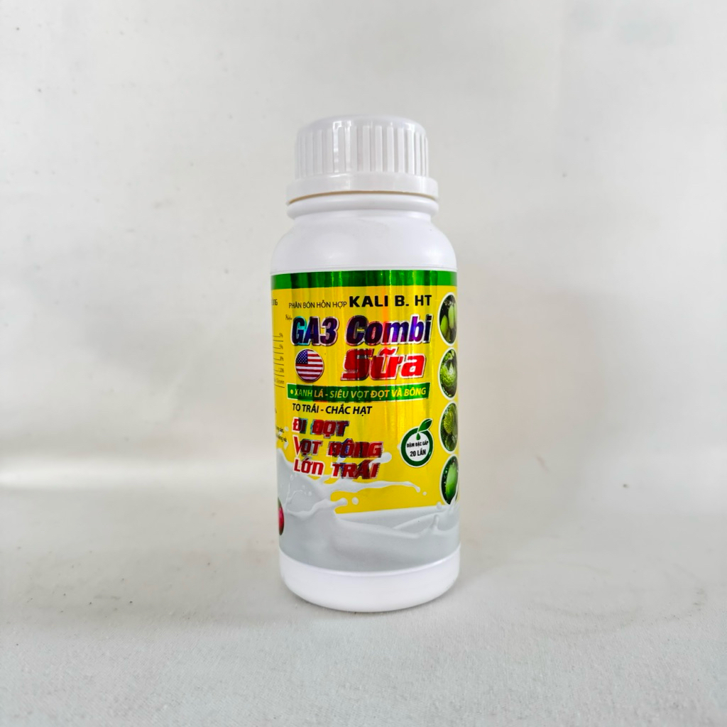 Phân bón Ga3 combi sữa, vọt đọt, vọt hoa, lớn trái, xanh cây, ngọt trái Ga3_No_1, chai 500ml