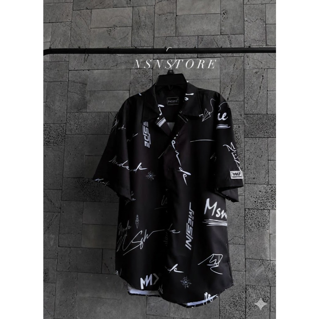 Sơ mi Unisex Nam Nữ NSN Store " The Sign " - 5 Size - Vải Lụa Cao Cấp Không Nhăn Mềm Mịn Mát