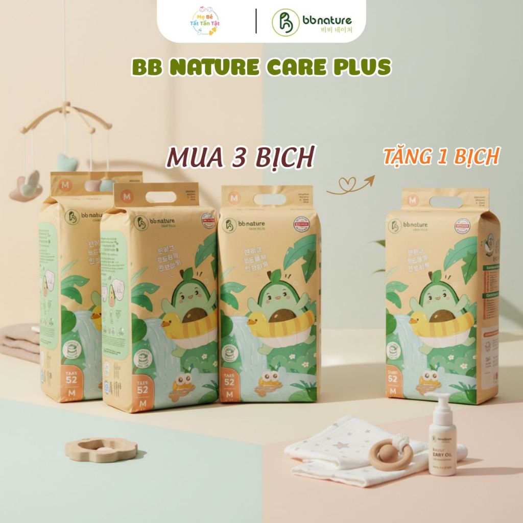 Bỉm BB Nature Care Plus / Deal MUA 3 TẶNG 1 BỊCH BỈM BB NATURE