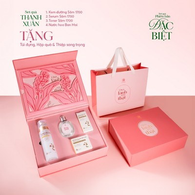 Hộp Quà Cao Cấp Phiên Bản Đặc Biệt Thanh Xuân Cỏ Mềm | Set Quà Tặng 8/3 Cho Mẹ, Vợ, Ny, Cô Giáo
