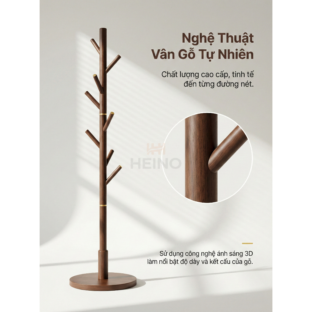 HEINO🔥【GIAO HỎA TỐC】Cây Treo Quần Áo Trong Phòng Gỗ Tự Nhiên Cao Cấp Lắp Ráp Dễ Dàng | BigBuy360 - bigbuy360.vn