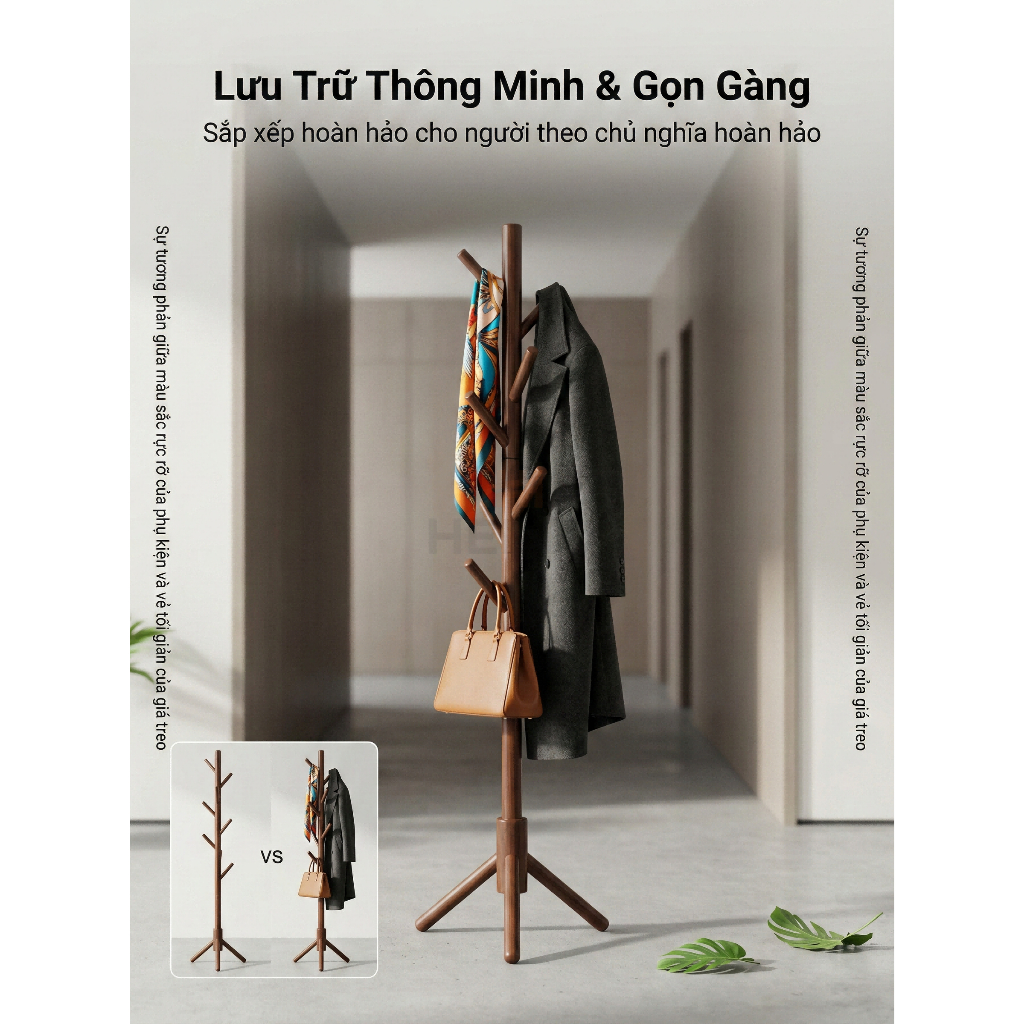 HEINO🔥【GIAO HỎA TỐC】Cây Treo Quần Áo Trong Phòng Gỗ Tự Nhiên Cao Cấp Lắp Ráp Dễ Dàng | BigBuy360 - bigbuy360.vn