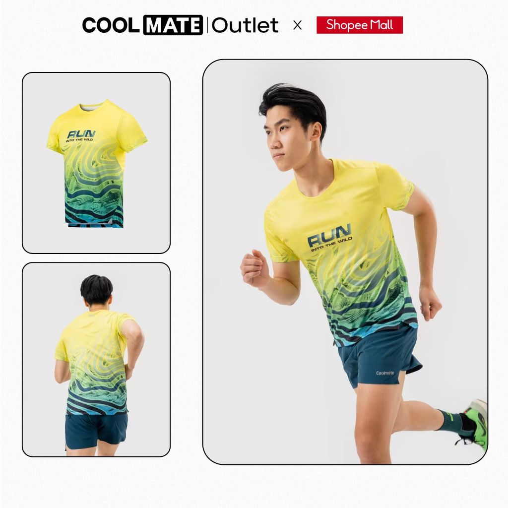 [Outlet không đổi trả] Áo Thun Nam Coolmate Chạy Bộ Graphic Tropical