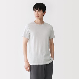 [26SS] MUJI Áo Thun Cotton Cổ Tròn Ngắn Tay Thấm Hút Mồ Hôi