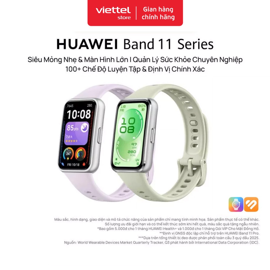 Vòng Đeo Tay Thông Minh HUAWEI Band 11 | Mỏng Nhẹ, Màn Hình Lớn | Quản Lý Sức Khỏe Nâng Cao | 100+ Chế Độ Luyện Tập | BigBuy360 - bigbuy360.vn
