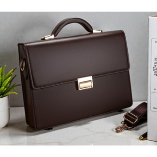 Cặp da nam công sở văn phòng giám độc đựng máy tính laptop giấy tờ A4 khóa số bảo mật da PU chống nước trầy xước Mã 6607