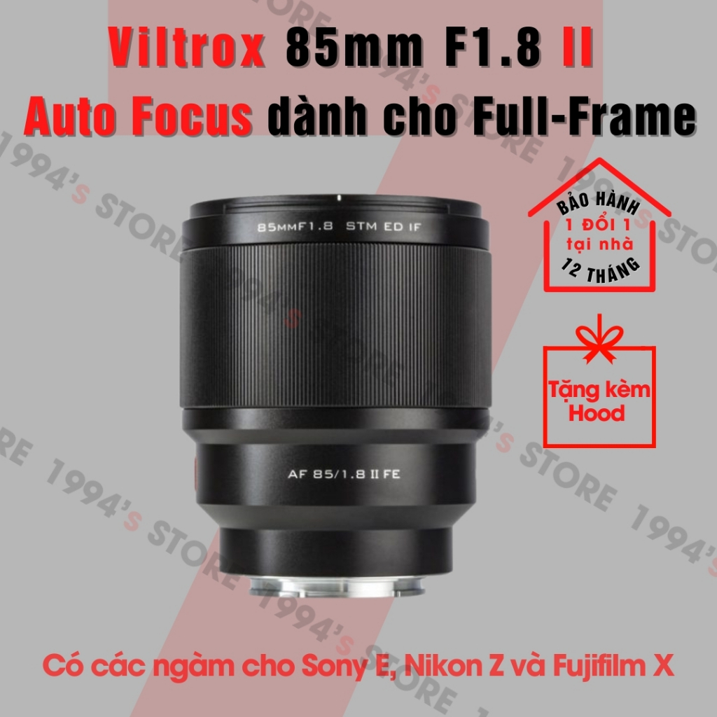 Ống kính Viltrox 85mm F1.8 II AF - Lens chân dung xóa phông có Auto Focus for Full-Frame Sony E/FE, 