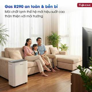 Máy hút ẩm không khí 16L/ ngày Fujihome DH16LITE công nghệ hút ẩm máy nén Block, 4 chế độ hút ẩm phòng khách phòng ngủ