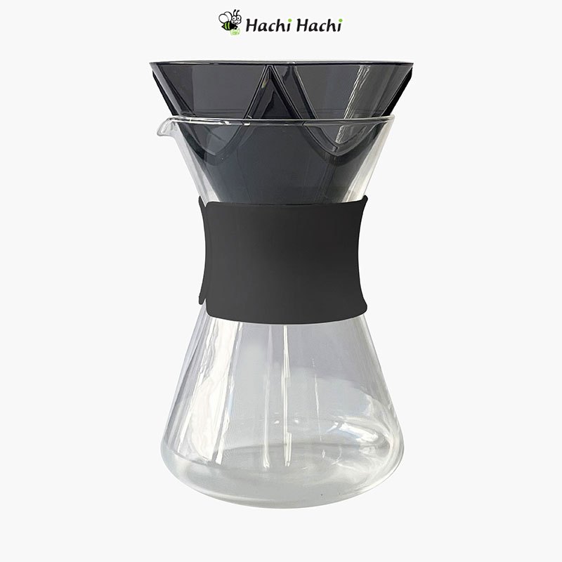 Set phễu Hario Mugen kèm bình server thủy tinh 400ml Hario easy coffee pot (bộ tiện lợi, dễ pha)