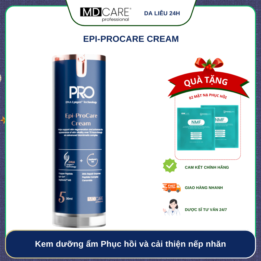 ✅ MD CARE Epi ProCare Cream Kem dưỡng ẩm Phục hồi và cải thiện nếp nhăn Md Care