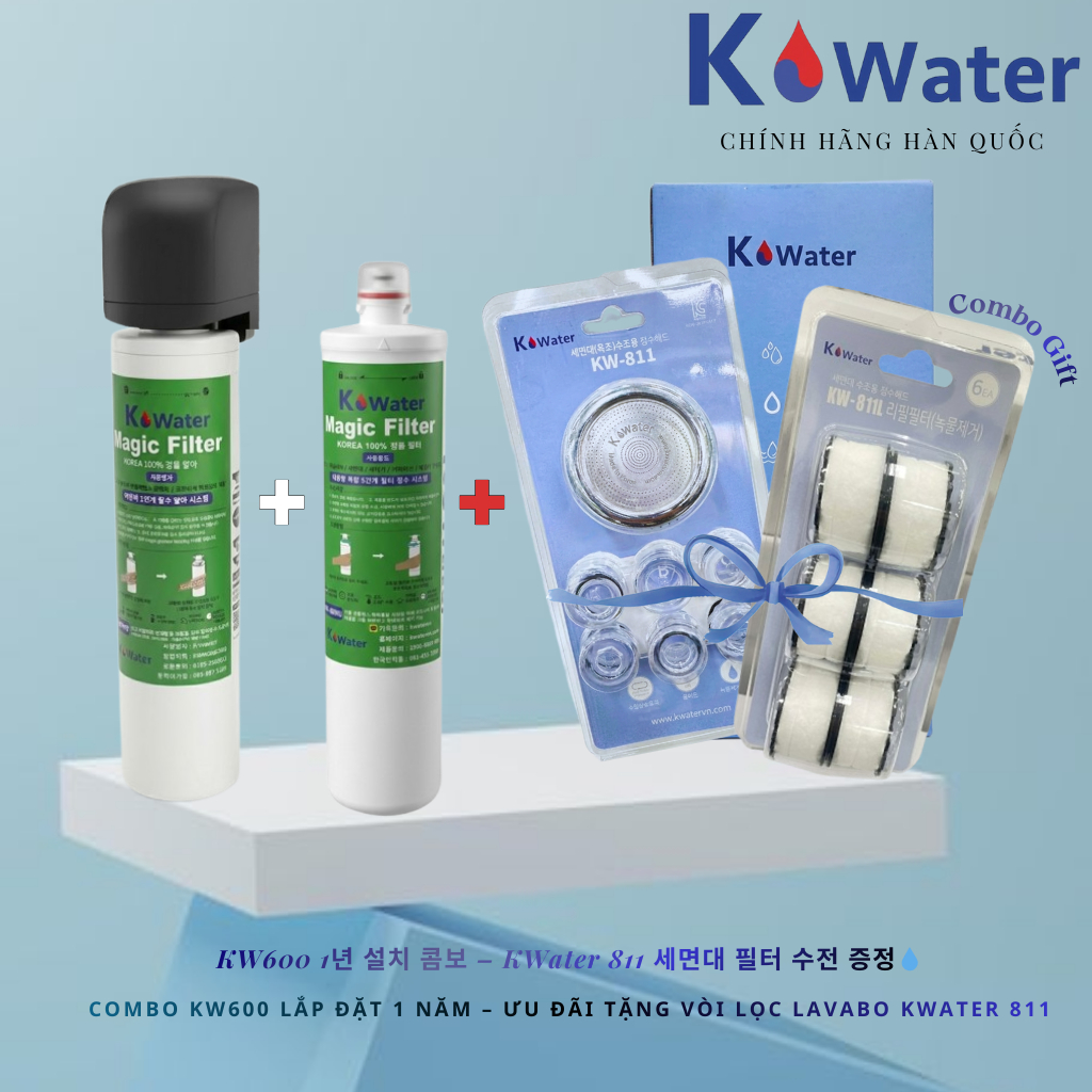 [K water] Lõi Lọc Nước Thay Thế Cho Đầu Lọc Vòi Lavabo (KW200 / KW600)