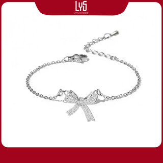 Vòng tay bạc nữ Lys Bow Silver Bracelet 2030SV - Bạc cao cấp S925 Fullbox Pan đầy đủ phụ kiện