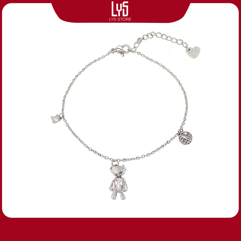 Vòng tay Lys Lucky Four Leaf Star Silver Bracelet 2243