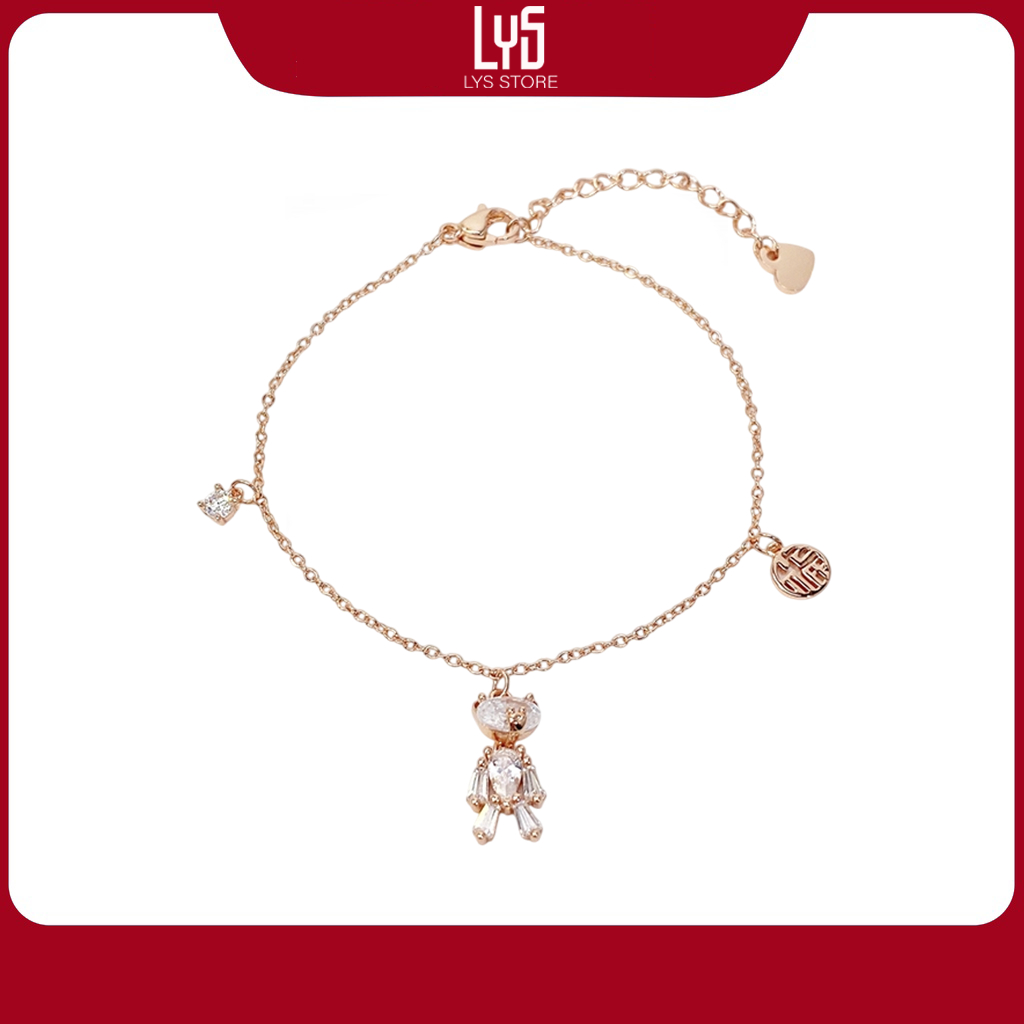Vòng tay Lys Lucky Four Leaf Star Rose Gold Bracelet 2243