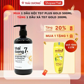 [Live] Dầu gội dược liệu Thái Dương 7 Plus Gold 250ml/500ml cho tóc khô xơ, hư tổn tặng tuýp Thái Dương 7 Plus 50m
