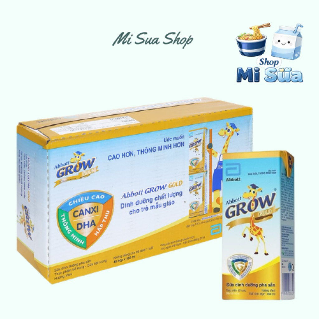 Thùng 48 hộp sữa bột pha sẵn Grow Plus Gold 180ml - Hươu Cao Cổ