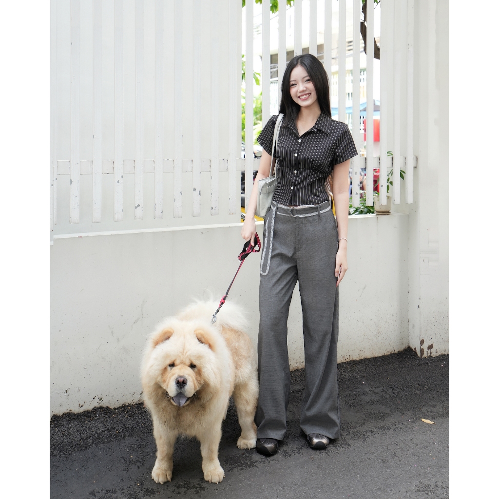 DALLA Áo sơ mi phom ngắn nhún ngực (SM18) Azrael Shirt | BigBuy360 - bigbuy360.vn