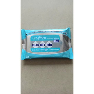 (Combo 2) Khăn ướt cồn Let-green gói 10 miếng [ Hokkaido Beauty ]