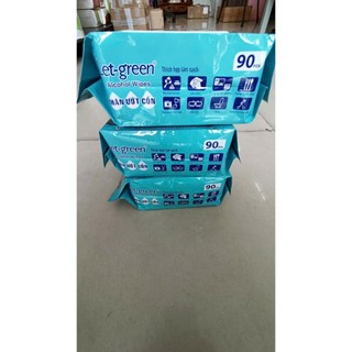 (Combo 2) Khăn ướt cồn Let-green gói 10 miếng [ Hokkaido Beauty ]