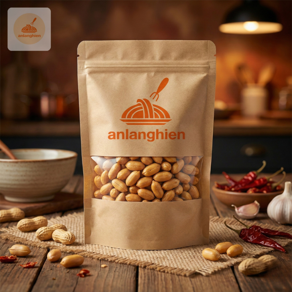 Đậu Phộng Rang Tỏi Ớt ĂN LÀ NGHIỀN - Không Chất Bảo Quản, Đóng Túi Zip Cao Cấp 250g/500g