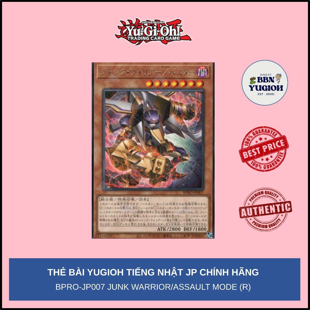 Thẻ bài Yugioh Tiếng Nhật Chính Hãng Phiên Bản JP: BPRO-JP007 Junk Warrior/Assault Mode (R)