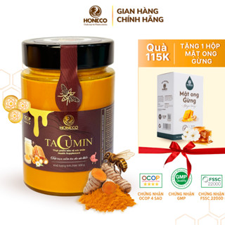 Mật ong nghệ sữa chúa Tacumin HONECO 500g -  OCOP 4 SAO - Hỗ trợ giảm viêm loét dạ dày, tá tràng