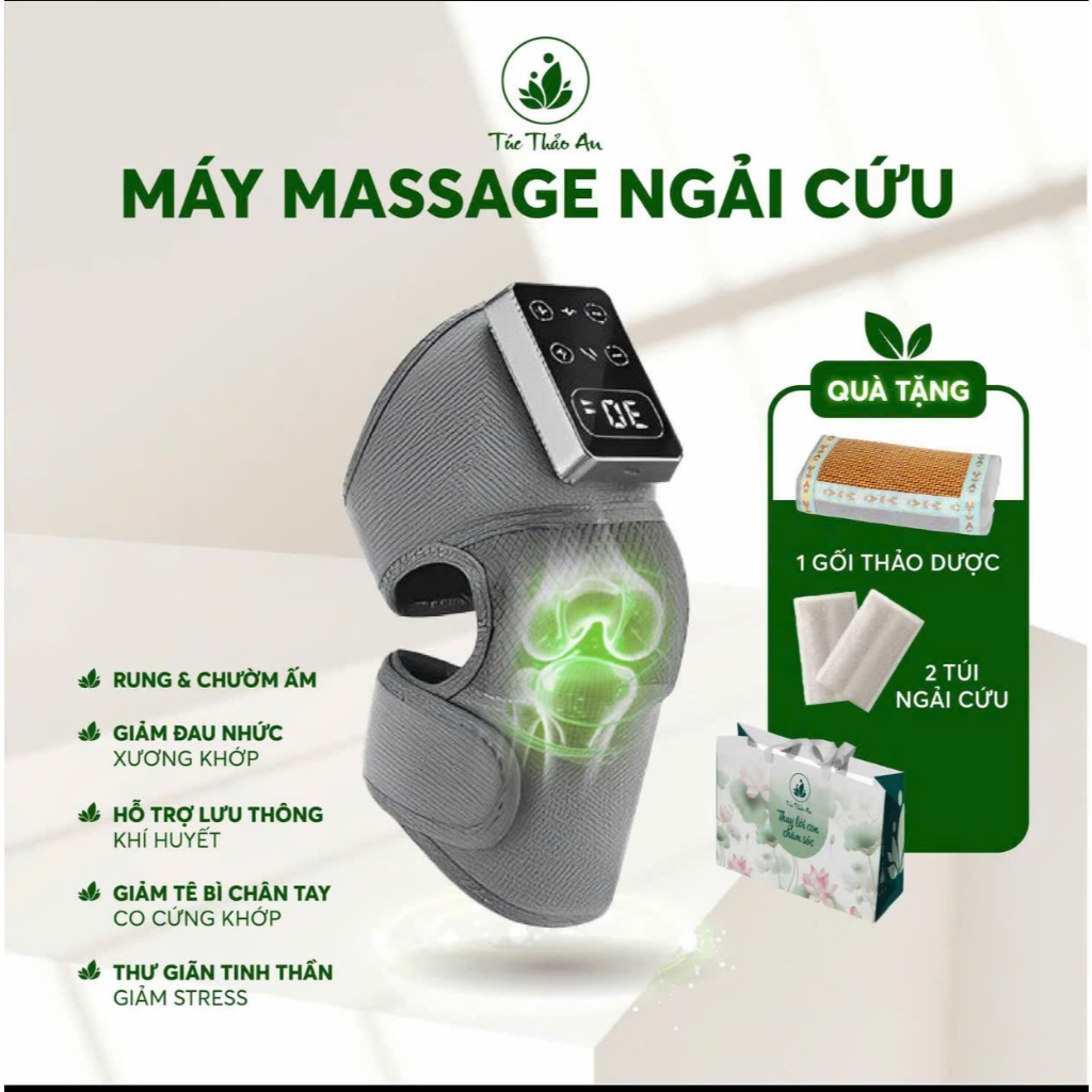 Máy Massage Đầu Gối Túc Thảo An Kết Hợp Rung Chườm Ấm 5 Chế Độ Máy Massage Chân Hỗ Trợ Thư Giãn Giảm Đau