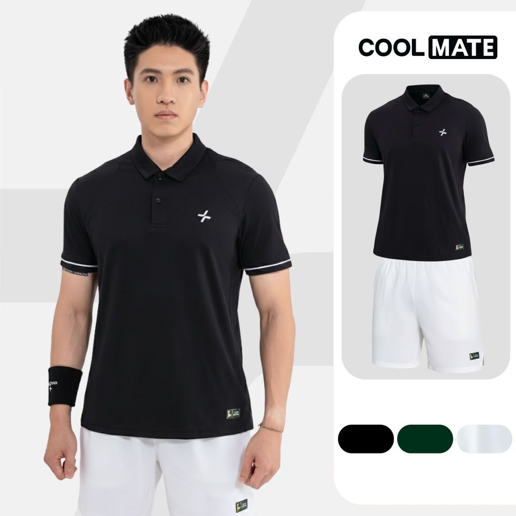 [TẶNG COMBO 2 ĐÔI TẤT]Set thể thao nam Pickleball Áo Polo Exdry + Quần thể thao nam 6inch Smash Shot Coolmate