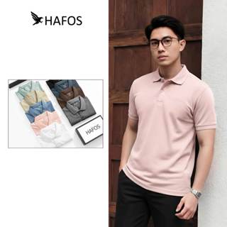 [GIẢM 50% ]Áo polo basic nam tay ngắn HAFOS chất CVC cá sấu thấm hút tốt, áo thun cổ bẻ form suông trẻ trung, thanh lịch