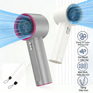 ❄️Quạt cầm tay❄️Màn hình LED có thể sạc USB lại di động gió mạnh 100 tốc độ gió Quạt cầm tay cao cấp