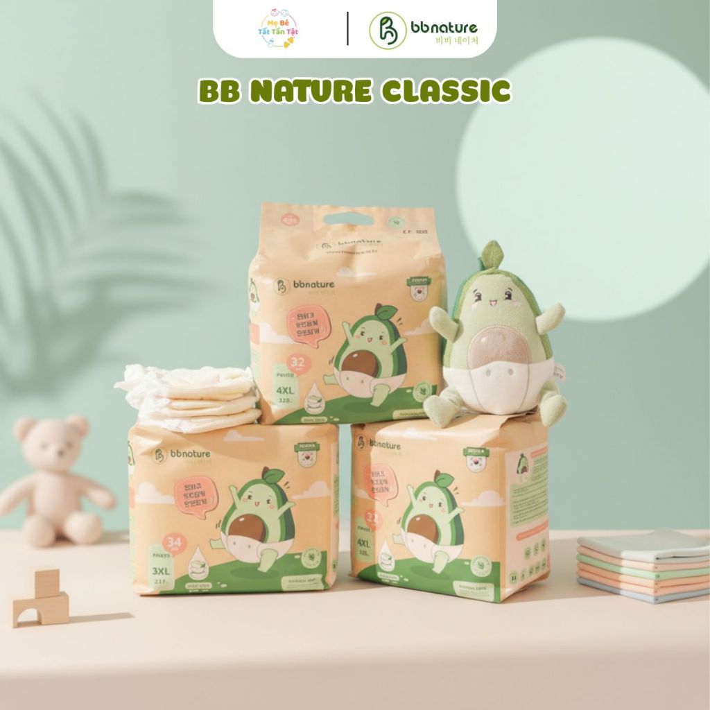 Bỉm BB NATURE CLASSIC / 1 Bịch BB Nature tinh chất nha đam cho bé