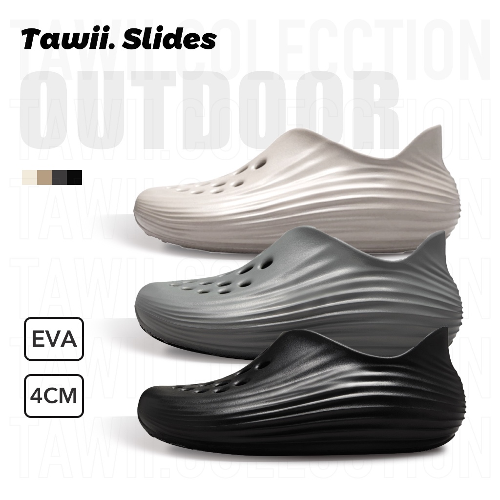 Tawii. Giày Sục Siêu nhẹ Giày thể thao Lỗ Nam Nữ EVA Giày đi mưa Chống Trượt Giày Sneaker