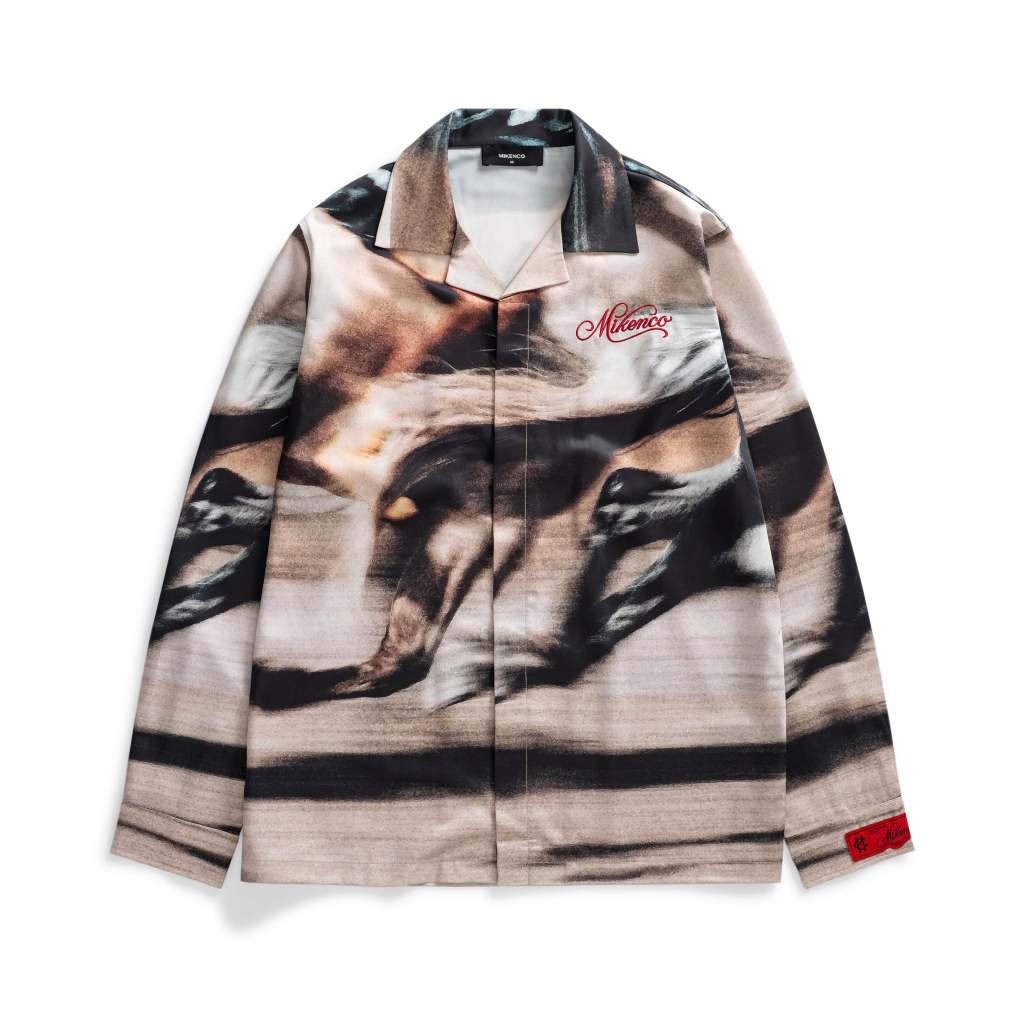 Áo sơ mi chính hãng Mikenco WILD BLUR SHIRT |TẶNG HỘP ÁO|