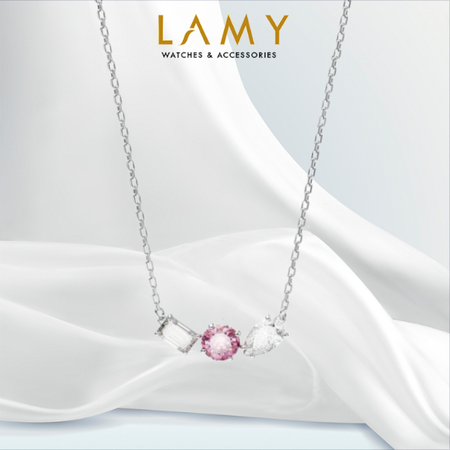 Dây chuyền LAMY Colgante Mesmera Silver Pink Necklace 6179