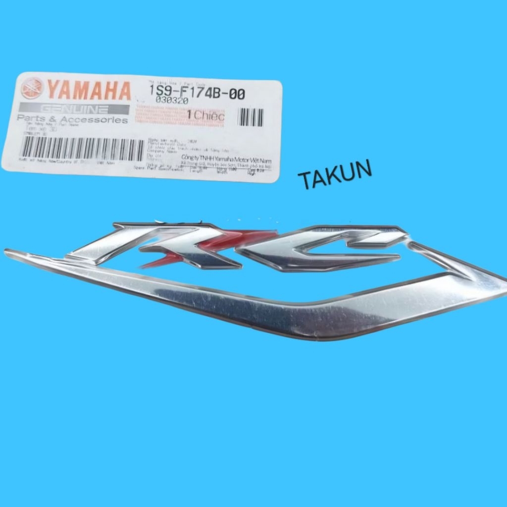 2 Tem logo ốp sườn chữ nổi RC xe EXCITER 2010 zin 1S9-F174B-00