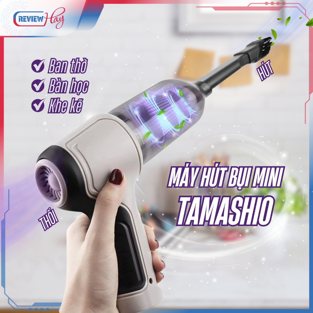 MÁY HÚT BỤI MINI KHÔNG DÂY CẦM TAY 3in1 TAMASHIO HL-10, 120W (Hút bụi ban thờ)